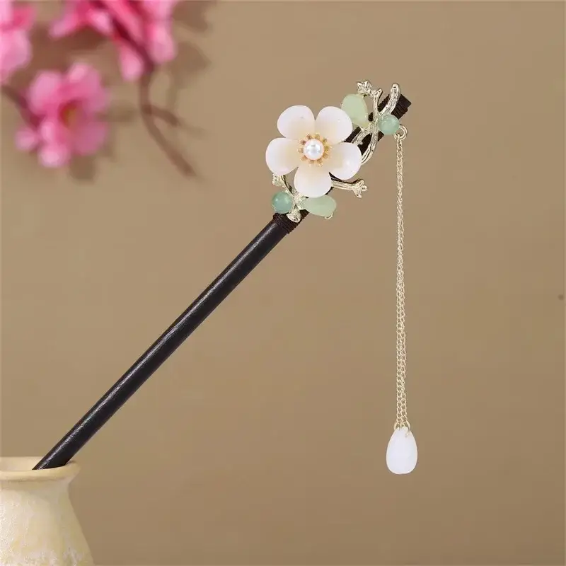 Antique Floral Hairpin Tassel for Women