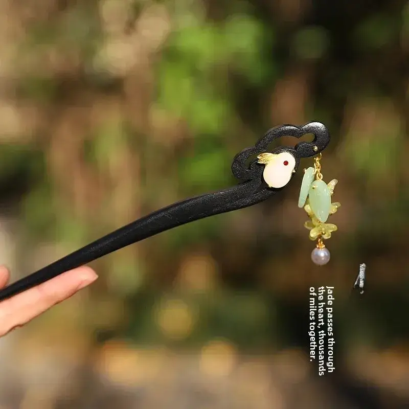 Antique Floral Hairpin Tassel for Women