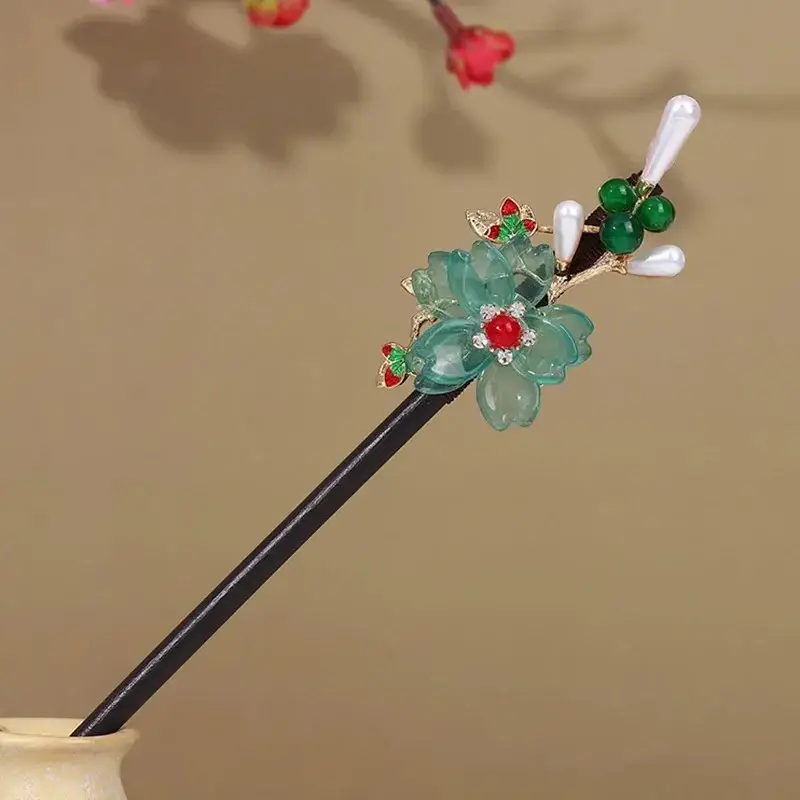 Antique Floral Hairpin Tassel for Women