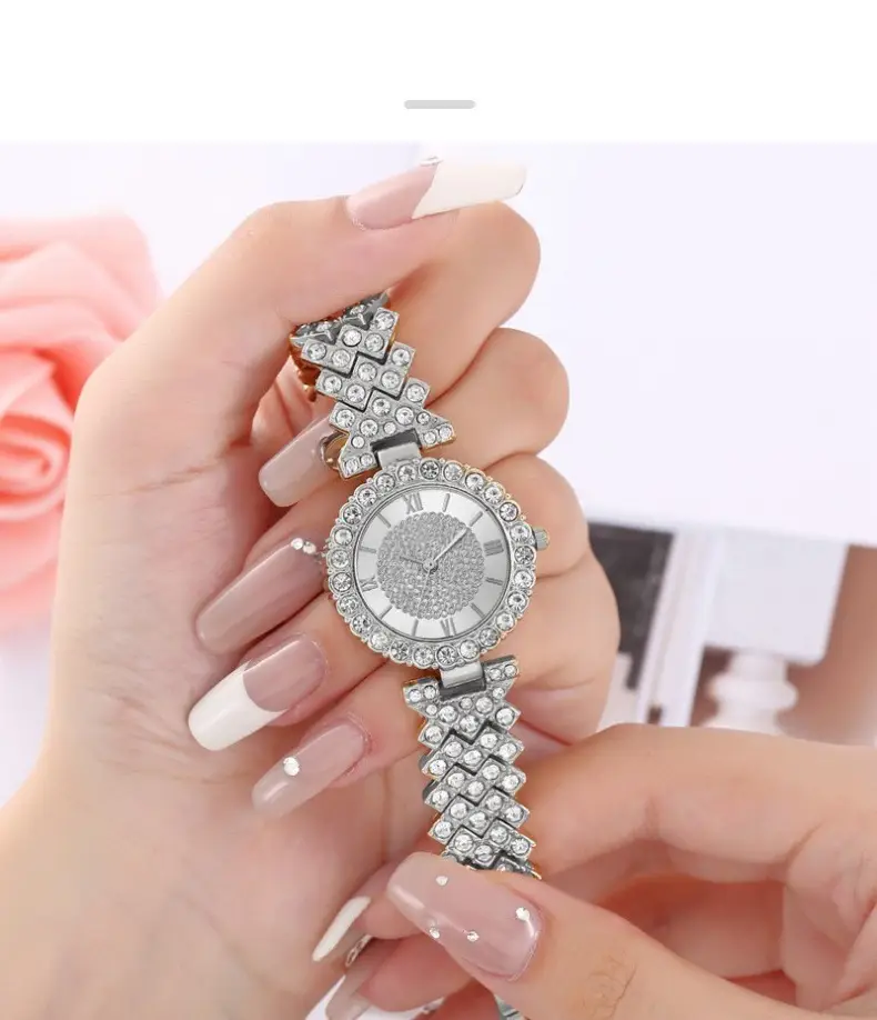 Roses Gold Cross Diamond Bracelet Set for Women — feature 2