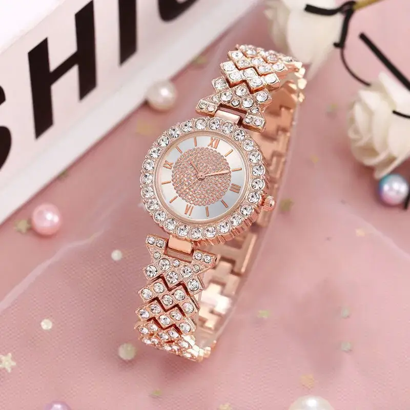 Roses Gold Cross Diamond Bracelet Set for Women — feature 7