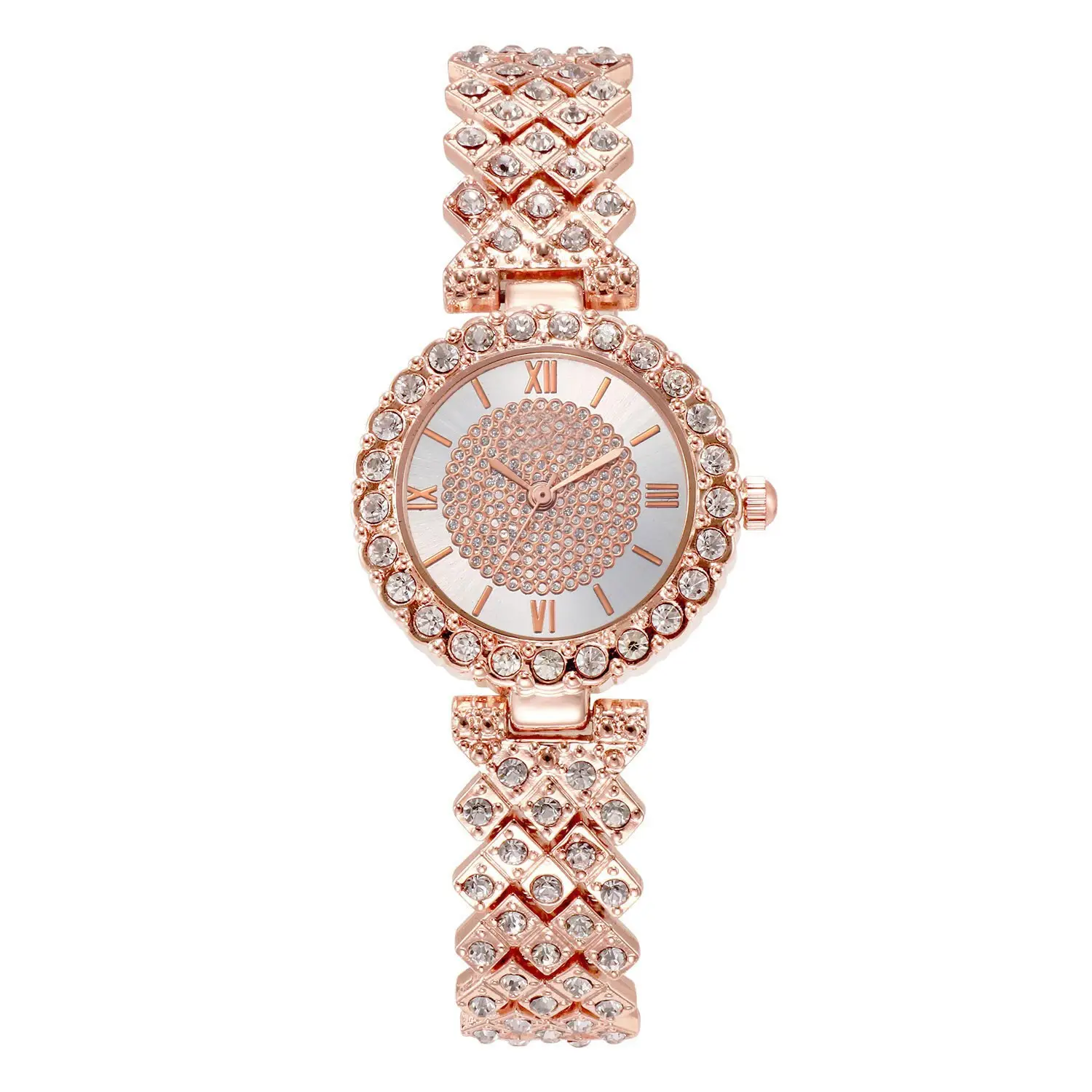 Roses Gold Cross Diamond Bracelet Set for Women — feature 9