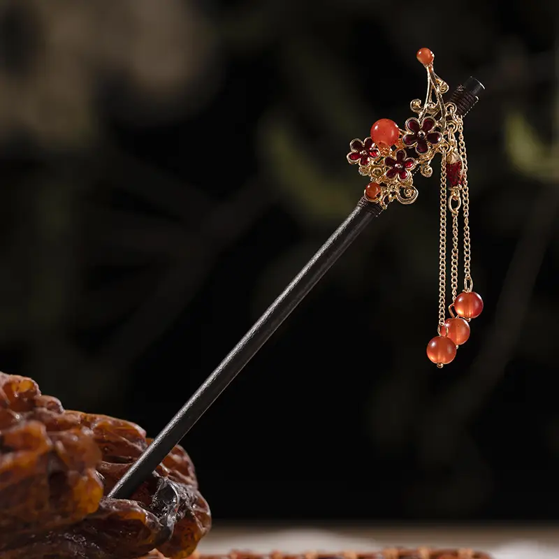 Ancient Flower Hairpin with Blue Stones - Image 53
