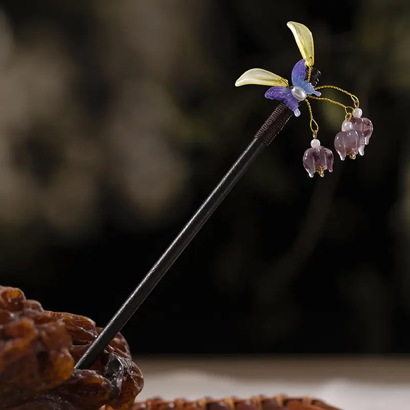 Ancient Flower Hairpin with Blue Stones - Image 60