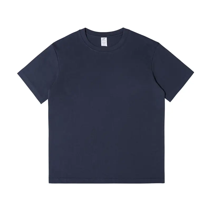 Men Black Cotton T-Shirt Casual Crewneck Summer
