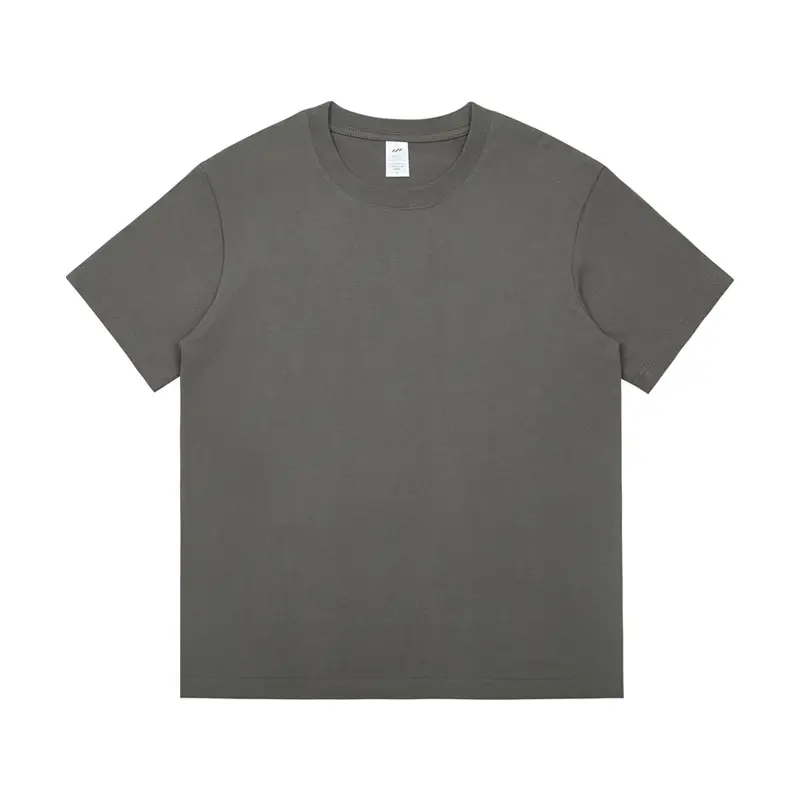 Men Black Cotton T-Shirt Casual Crewneck Summer
