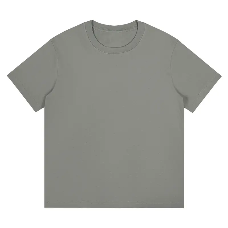 Men Black Cotton T-Shirt Casual Crewneck Summer