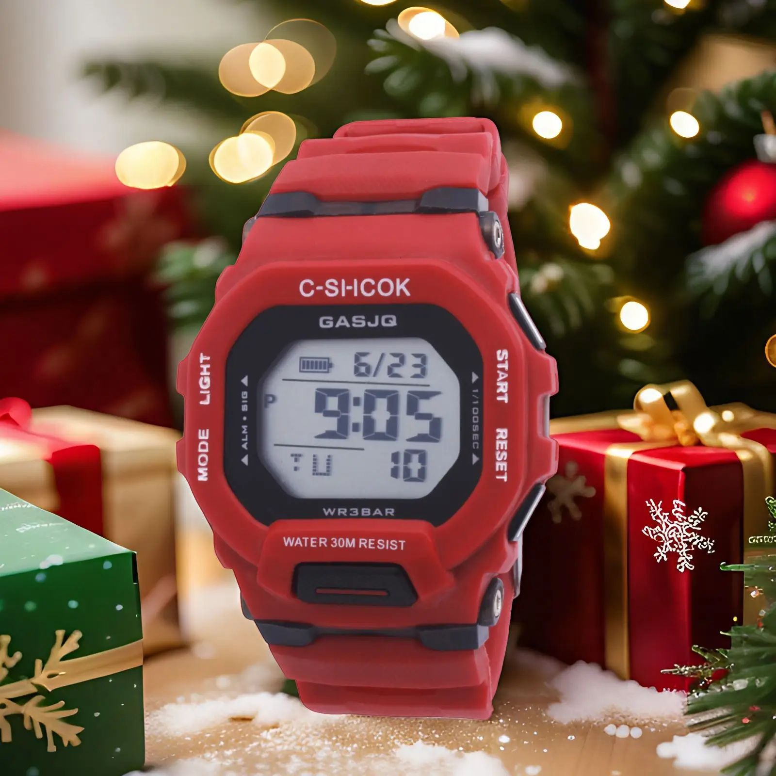 Green Digital Watch for Men 30m Waterproof — feature 7