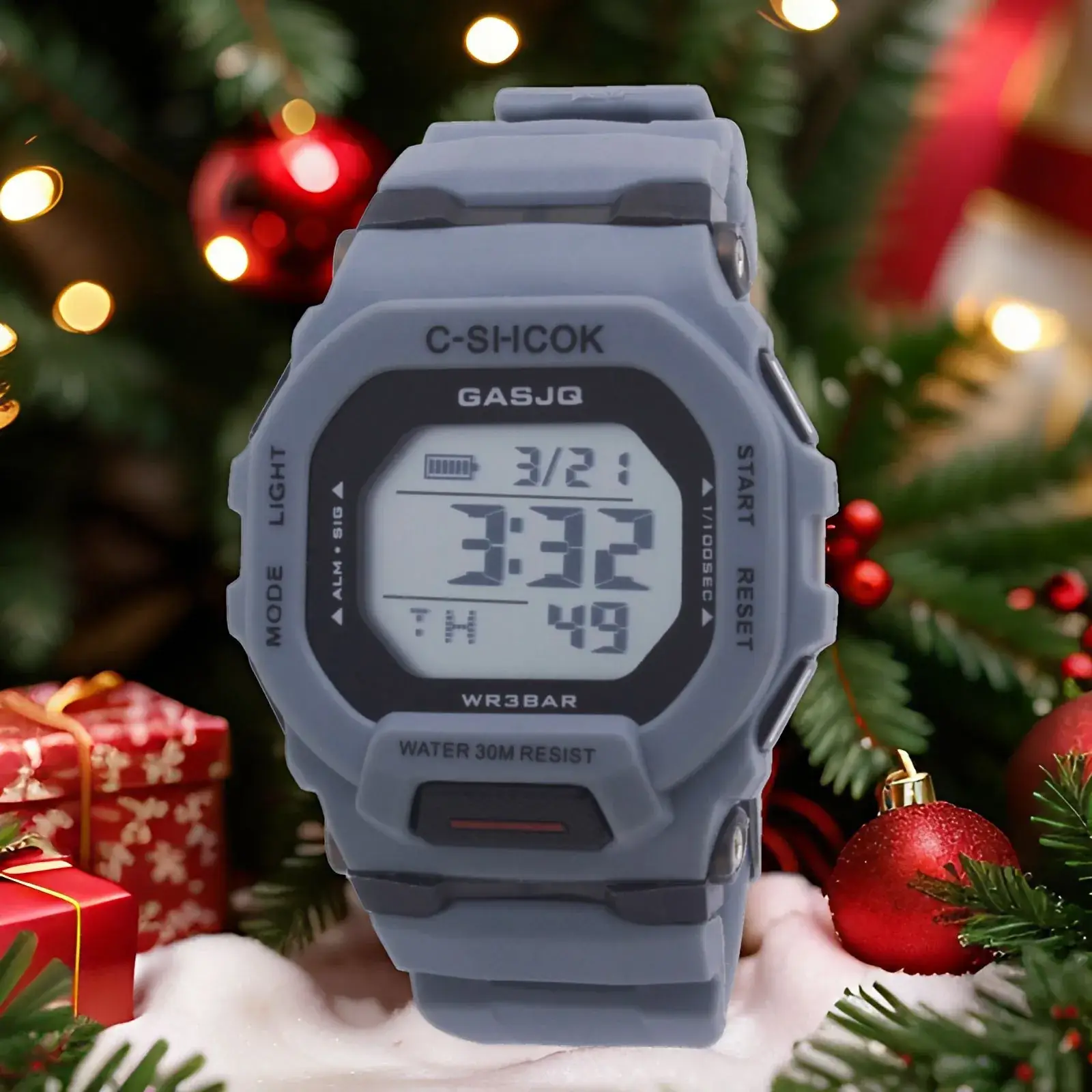 Green Digital Watch for Men 30m Waterproof - Image 7