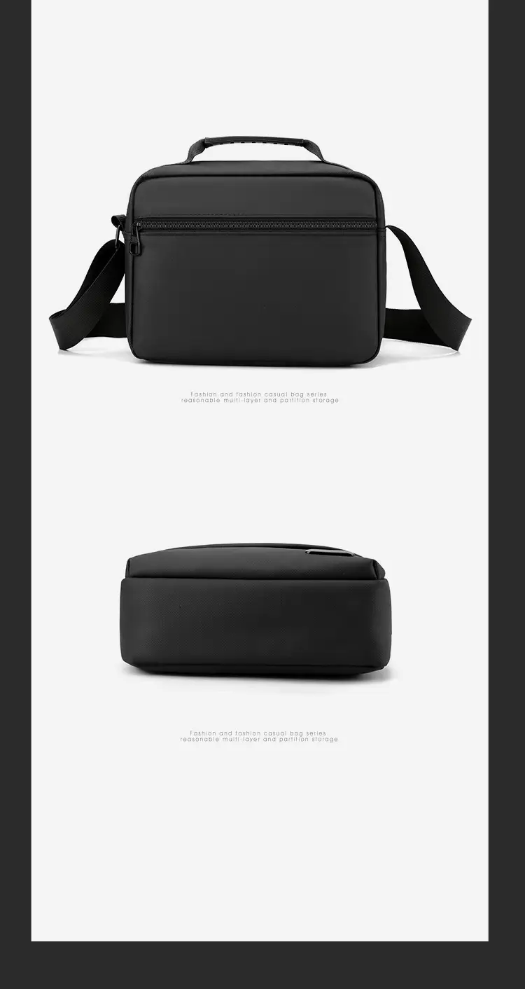 Men's Grey Crossbody Messenger Bag with Camera & Pen — feature 21