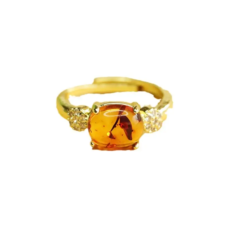 Amyrte Natural Amber Ring for Women