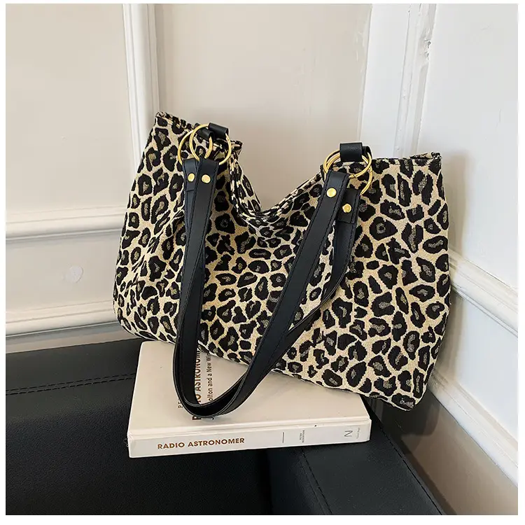 Leopard Print Large Capacity Women's Shoulder Bag - Image 2
