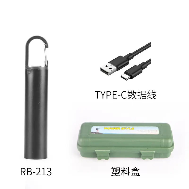 Rechargeable T6 Flashlight with Type-C Cable & Plastic Case - Image 4