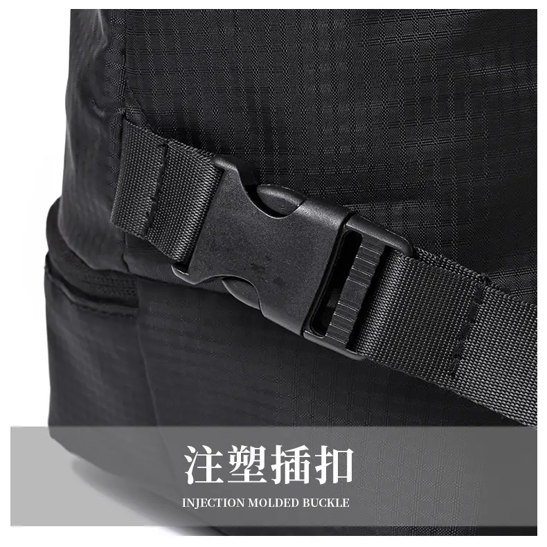 Men Women Black Nylon Tote Backpack Shoulder Tote Waterproof — feature 15