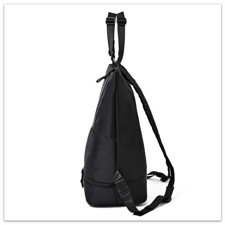 Men Women Black Nylon Tote Backpack Shoulder Tote Waterproof — feature 9