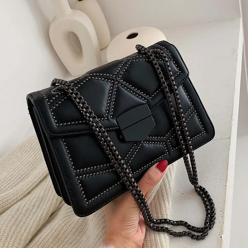 Black Korean Style Shoulder Bag for Women 2021 - Image 5