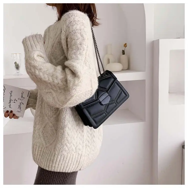 Black Korean Style Shoulder Bag for Women 2021 — feature 30