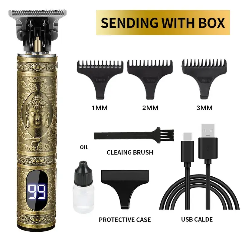 T9 Electric Hair Clipper with 3MM Blades & USB Cable - Image 37