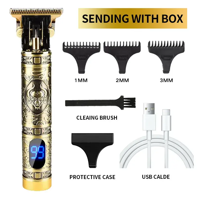 T9 Electric Hair Clipper with 3MM Blades & USB Cable - Image 40