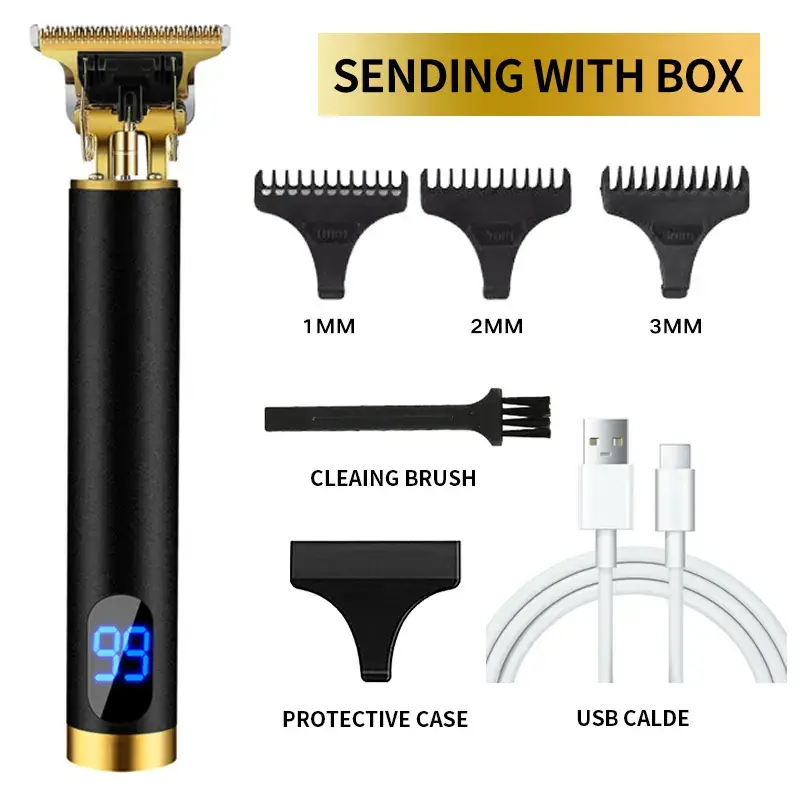 T9 Electric Hair Clipper with 3MM Blades & USB Cable - Image 44