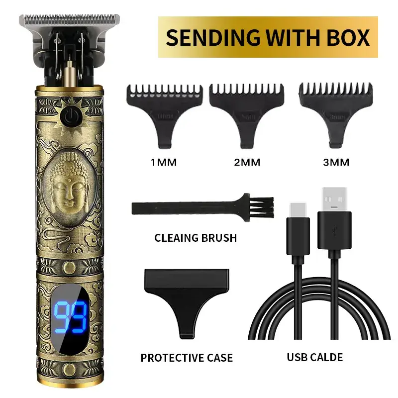 T9 Electric Hair Clipper with 3MM Blades & USB Cable - Image 48
