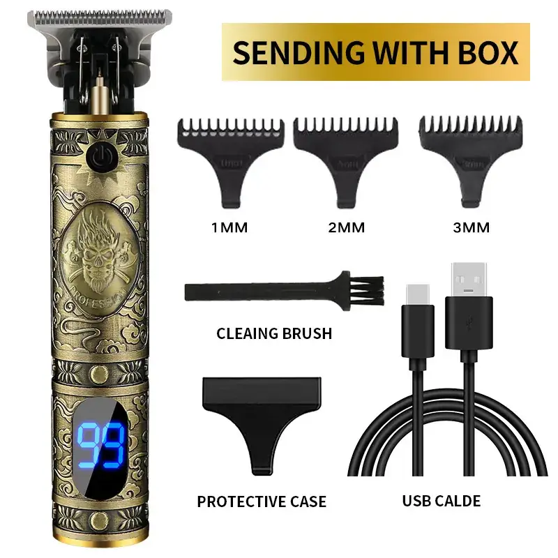 T9 Electric Hair Clipper with 3MM Blades & USB Cable - Image 49