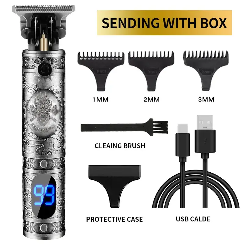 T9 Electric Hair Clipper with 3MM Blades & USB Cable - Image 52