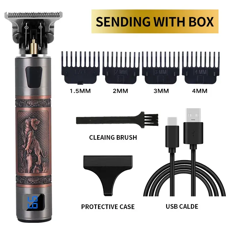 T9 Electric Hair Clipper with 3MM Blades & USB Cable - Image 58