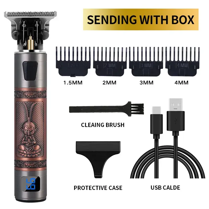 T9 Electric Hair Clipper with 3MM Blades & USB Cable - Image 60