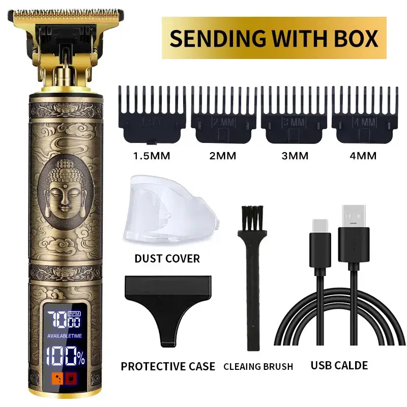 T9 Electric Hair Clipper with 3MM Blades & USB Cable - Image 63