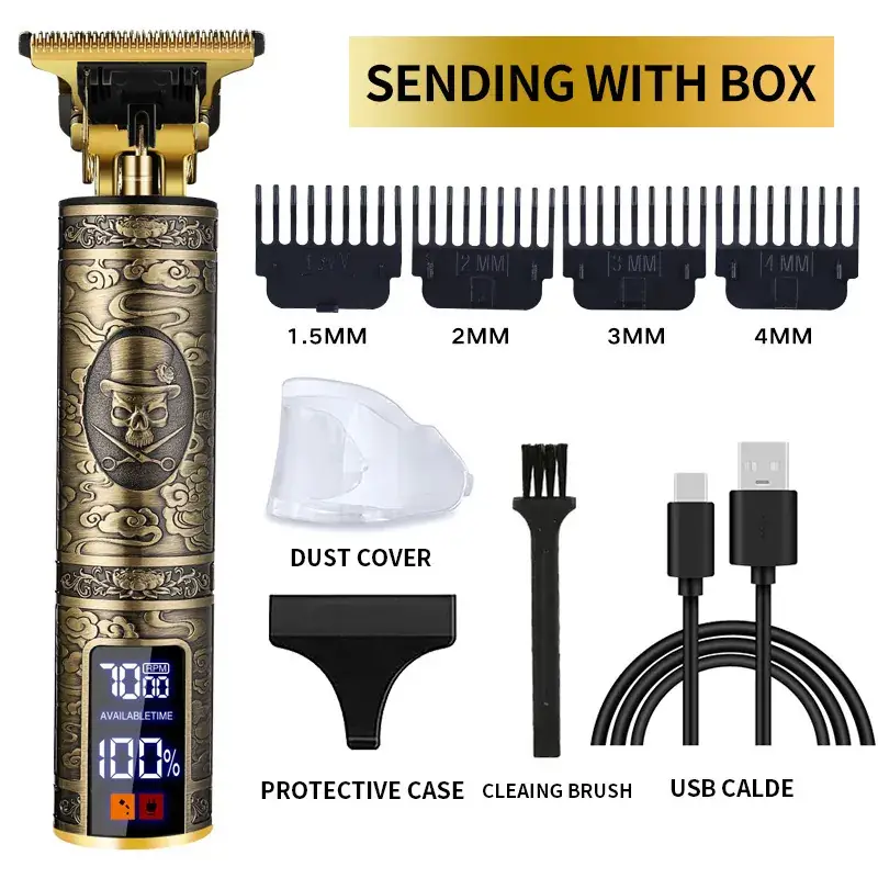 T9 Electric Hair Clipper with 3MM Blades & USB Cable - Image 65