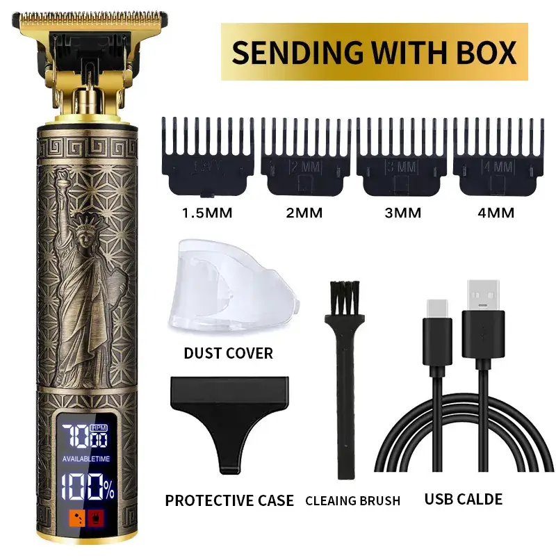 T9 Electric Hair Clipper with 3MM Blades & USB Cable - Image 66