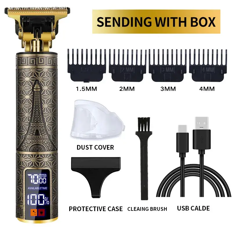 T9 Electric Hair Clipper with 3MM Blades & USB Cable - Image 68