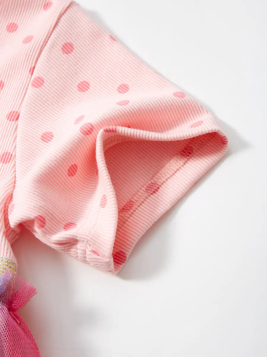 Little Girl Rainbow Mesh Skirt Dress Summer - Image 5
