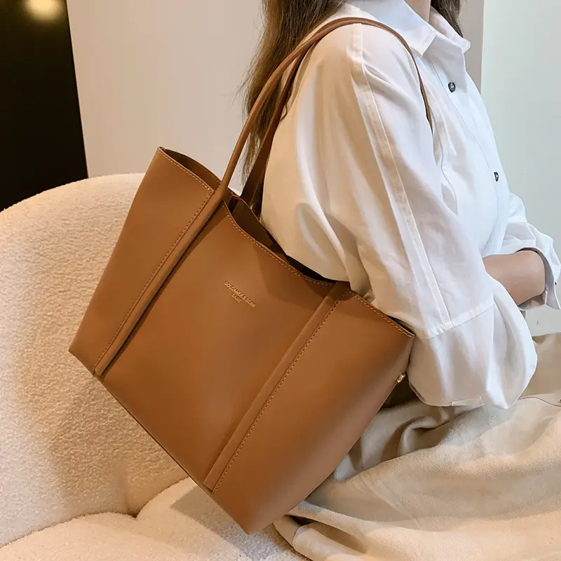Meilade Women's Beige Large Tote Bag Autumn Winter 2026