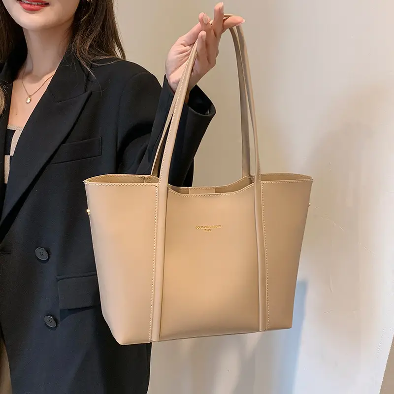 Meilade Women's Beige Large Tote Bag Autumn Winter 2026