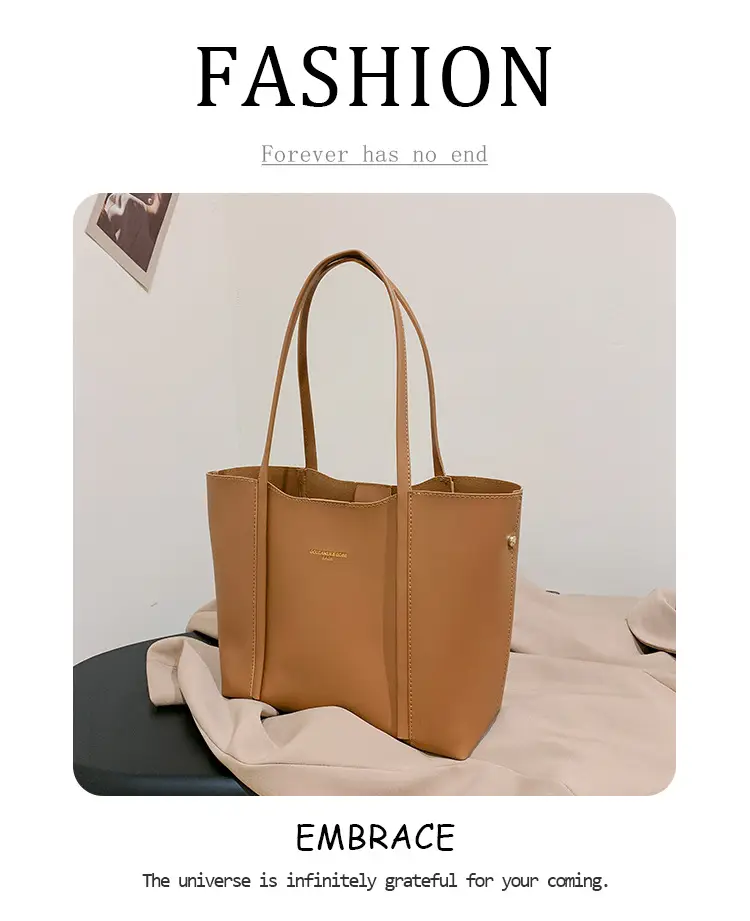 Meilade Women's Beige Large Tote Bag Autumn Winter 2026 — feature 10