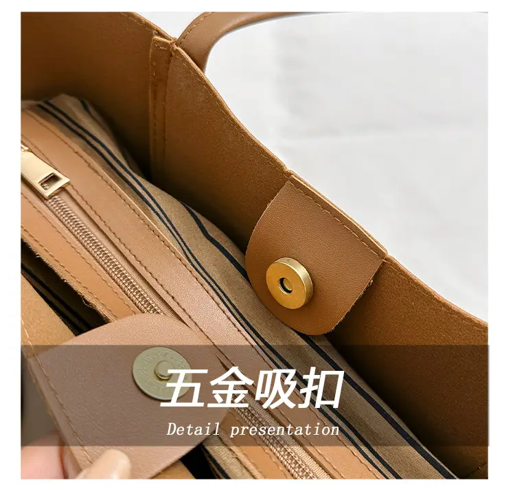 Meilade Women's Beige Large Tote Bag Autumn Winter 2026 — feature 14