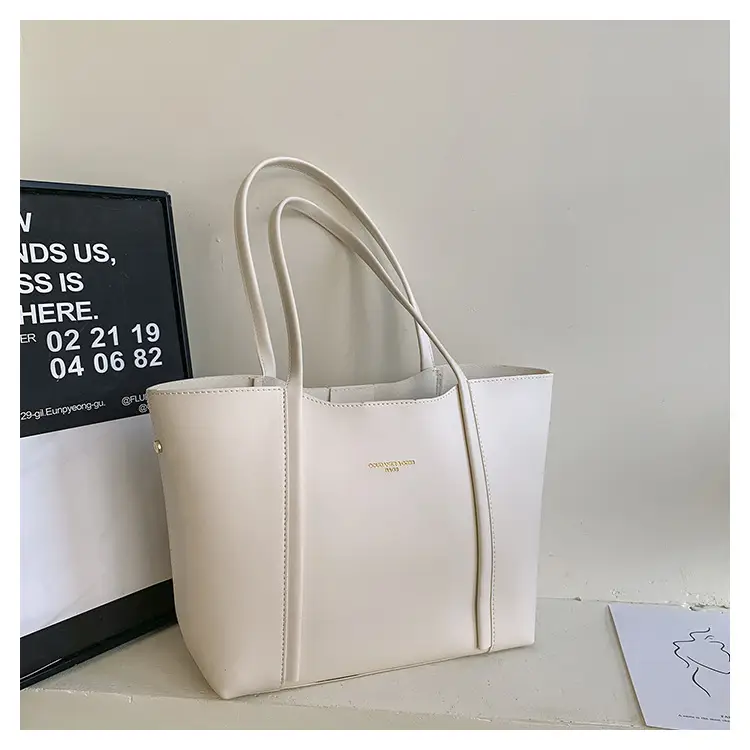 Meilade Women's Beige Large Tote Bag Autumn Winter 2026 — feature 18
