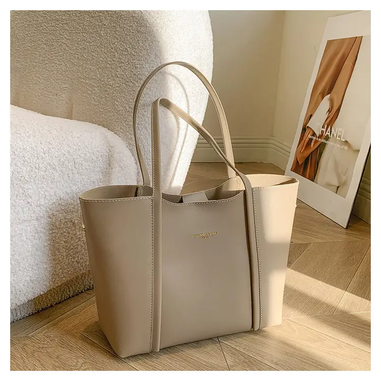 Meilade Women's Beige Large Tote Bag Autumn Winter 2026 — feature 20
