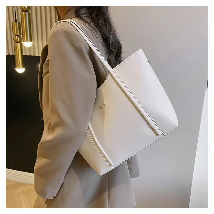 Meilade Women's Beige Large Tote Bag Autumn Winter 2026 — feature 26