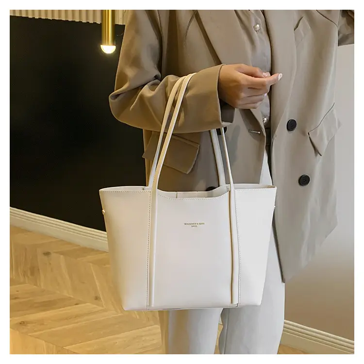 Meilade Women's Beige Large Tote Bag Autumn Winter 2026 — feature 27