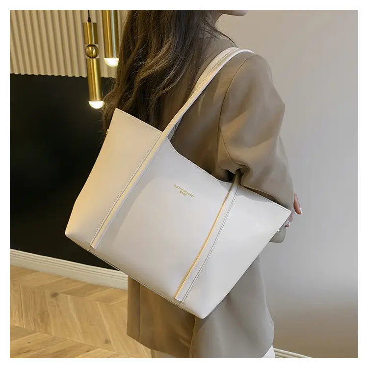 Meilade Women's Beige Large Tote Bag Autumn Winter 2026 — feature 28