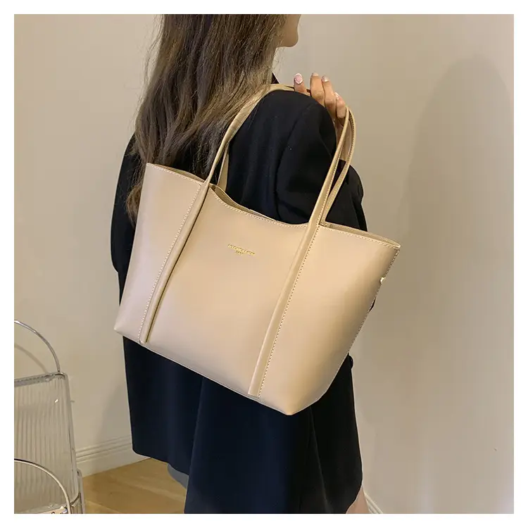 Meilade Women's Beige Large Tote Bag Autumn Winter 2026 — feature 33