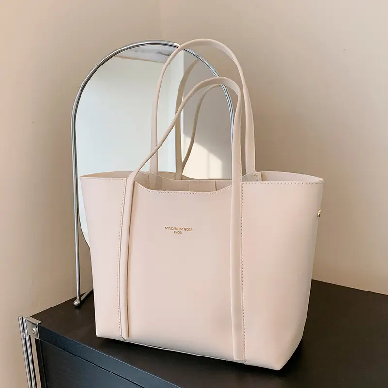 Meilade Women's Beige Large Tote Bag Autumn Winter 2026