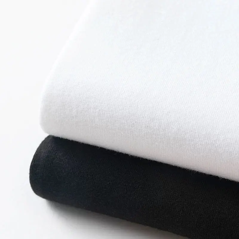 Men Winter Turtleneck T-Shirt 270g Solid Black White - Image 6