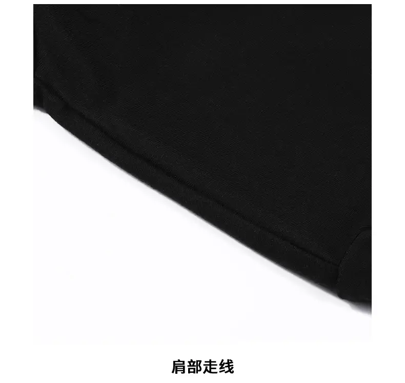 Men Winter Turtleneck T-Shirt 270g Solid Black White — feature 13