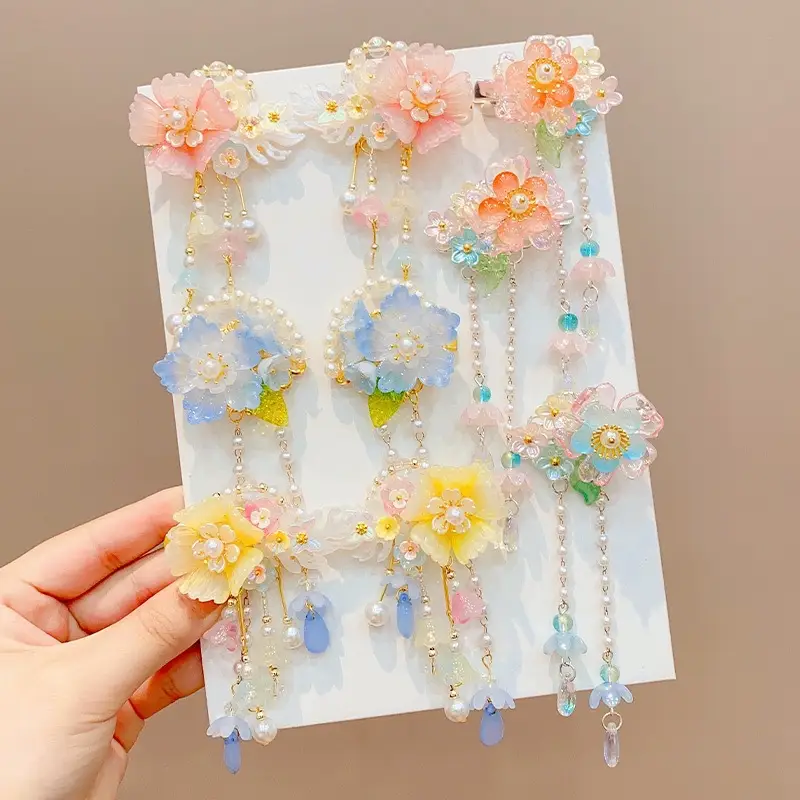 Children's Antique Hairpin with Fairy Tassel Bow - Image 23
