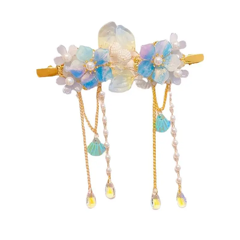 Children's Antique Hairpin with Fairy Tassel Bow - Image 26