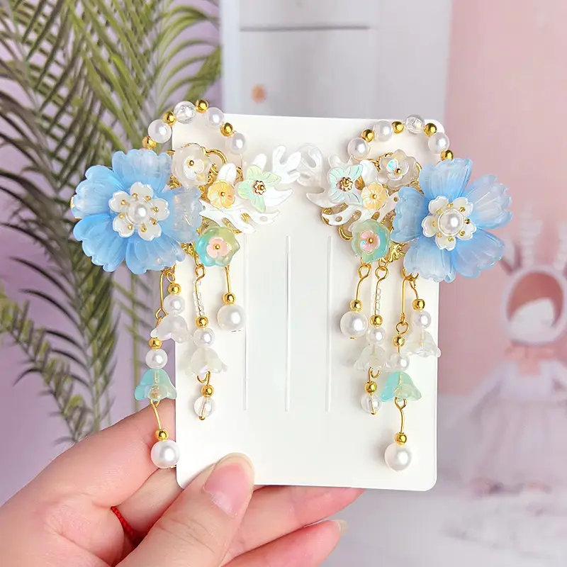 Children's Antique Hairpin with Fairy Tassel Bow - Image 15